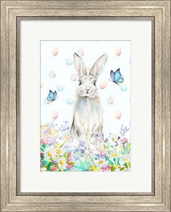 Framed Tall Easter Bunny Print