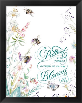 Framed Patient Blooms Print