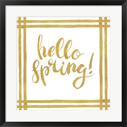 Framed Hello Spring Print