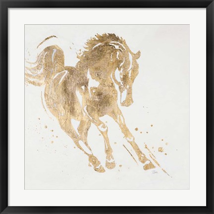 Framed Spirit Horse Gold Print