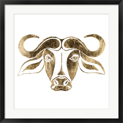 Framed Bull Print