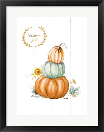 Framed Three Pumpkins Print