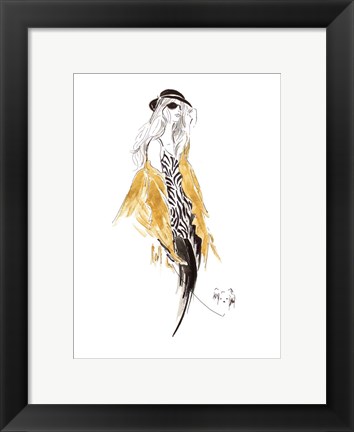 Framed Fashion Sketch II Print