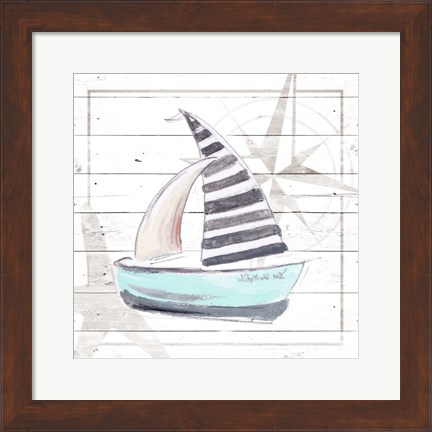 Framed Explore Nautical III Print