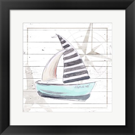 Framed Explore Nautical III Print