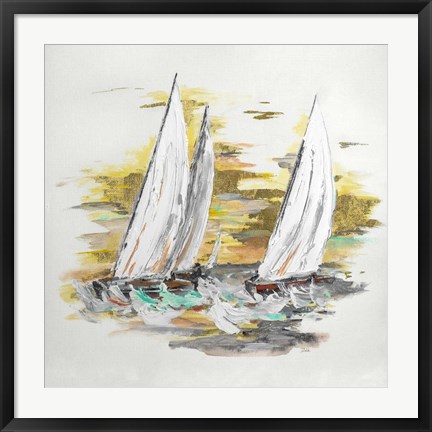 Framed Sailing at Sunset II Print