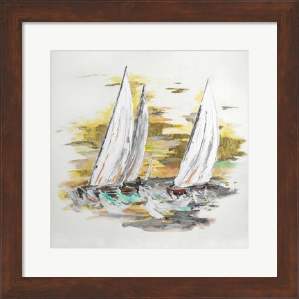 Framed Sailing at Sunset II Print