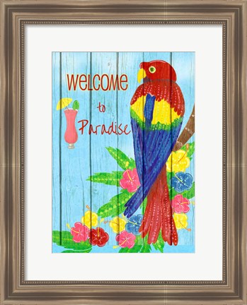 Framed Parrot Party II Print