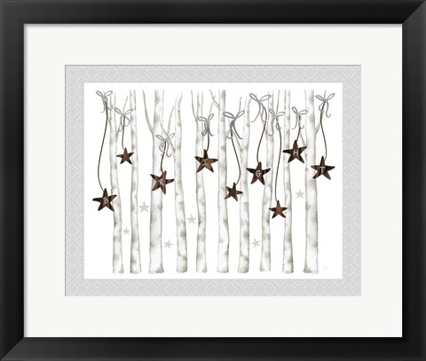 Framed Merry and Bright Birch Trees II Print