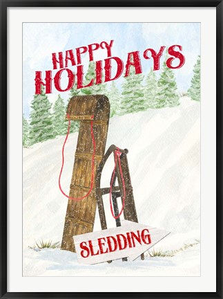 Framed Sleigh Bells Ring - Patchwork Print