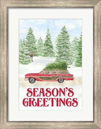 Framed Sleigh Bells Ring - Seasons Greetings Print