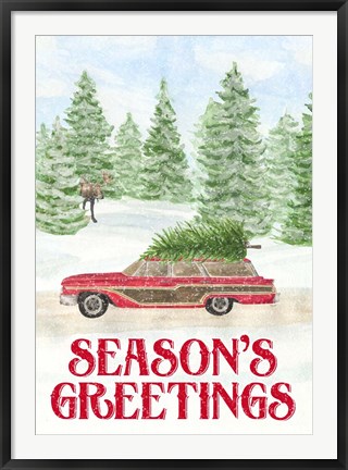 Framed Sleigh Bells Ring - Seasons Greetings Print