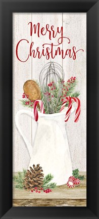 Framed Christmas Kitchen panel II-Merry Christmas Print