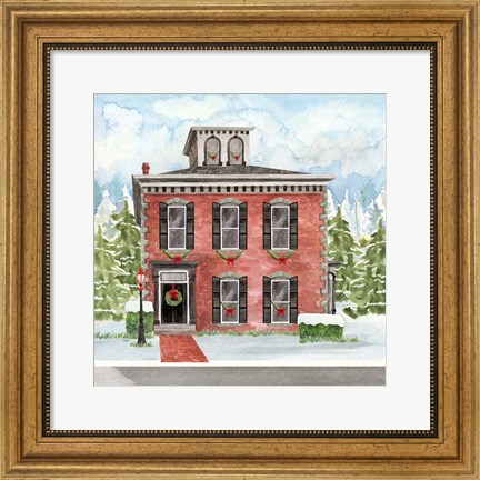 Framed Christmas Village V Print