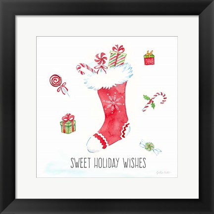 Framed Vintage Holiday Cheer I Print