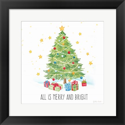 Framed Vintage Holiday Cheer II Print