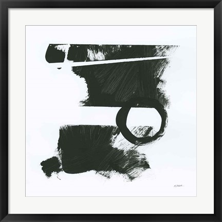 Framed Gold and Black Elements XVII Print