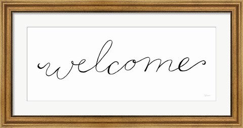 Framed Welcome on White Print