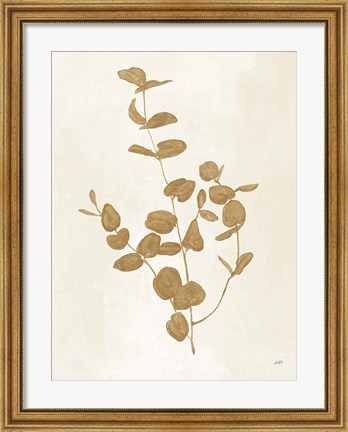 Framed Botanical Study II Gold Crop Print