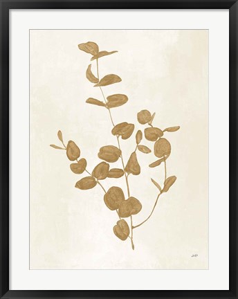 Framed Botanical Study II Gold Crop Print