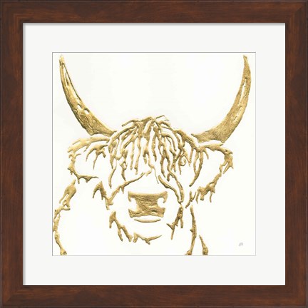 Framed Gilded Highlander I Print