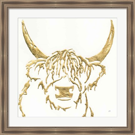 Framed Gilded Highlander I Print