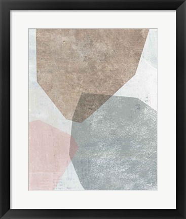 Framed Pensive I Blush Gray Print