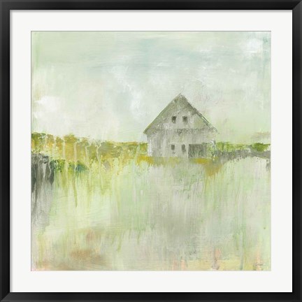 Framed Across the Fields Neutral Print