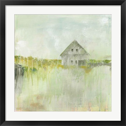 Framed Across the Fields Neutral Print