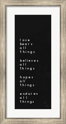 Framed Words of Encouragement I Black Print