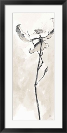 Framed Solitary Dogwood IV Taupe Crop Print