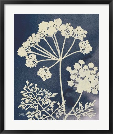 Framed Dark Blue Sky Garden II Print