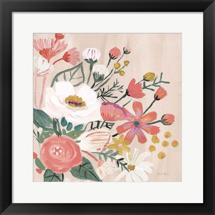 Framed Vintage Floral II Modern Print