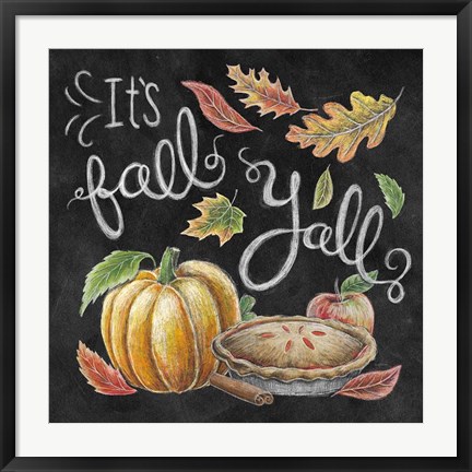 Framed Harvest Chalk III Print