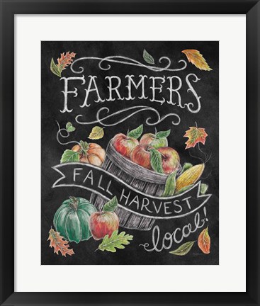 Framed Harvest Chalk II Print