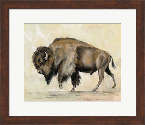 Framed Bronze Buffalo Print