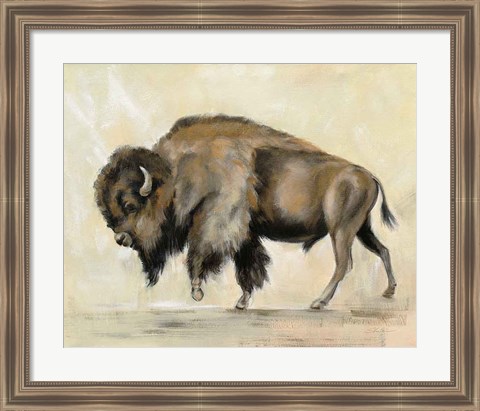 Framed Bronze Buffalo Print