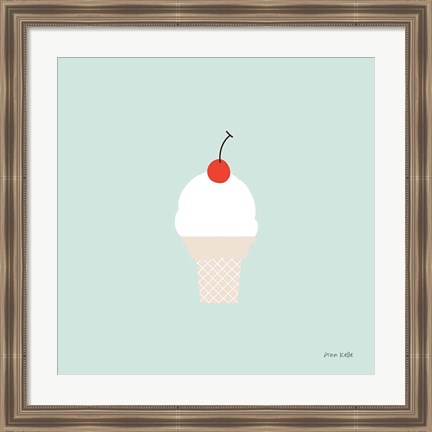 Framed Ice Cream Cone II Print