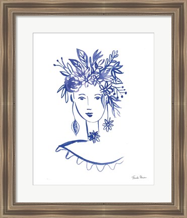 Framed Flower Girl I Print