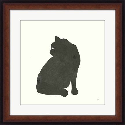 Framed Black Cat IV Print