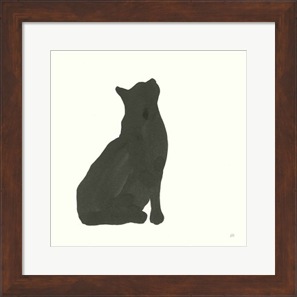 Framed Black Cat III Print