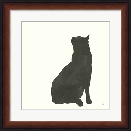 Framed Black Cat II Print