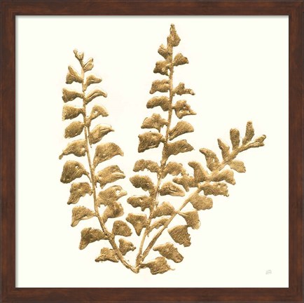 Framed Gilded Fern III Print