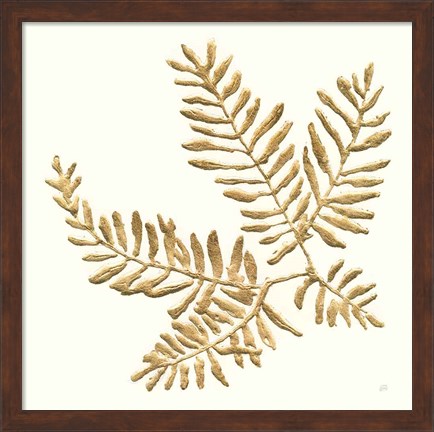 Framed Gilded Fern II Print