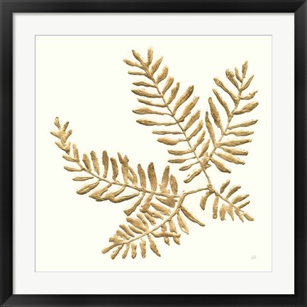 Framed Gilded Fern II Print