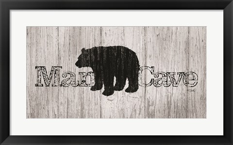 Framed Mancave Bear Print