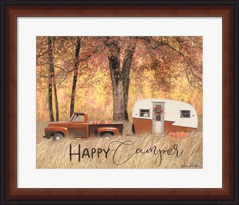 Framed Fall Camping Print