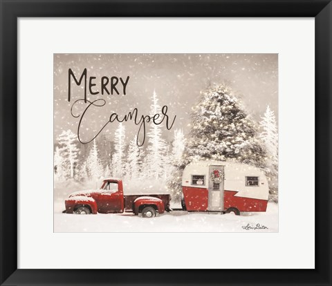 Framed Merry Camper Print