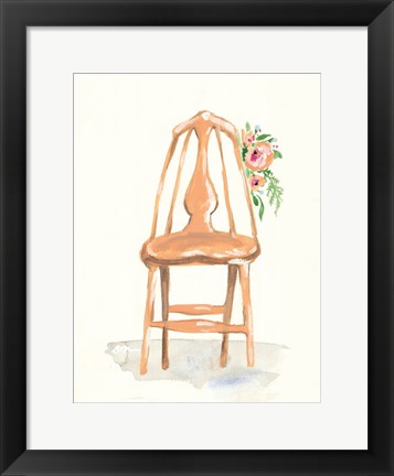 Framed Floral Chair III Print