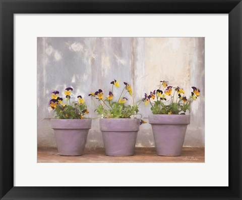 Framed Pansy Still Life I Print